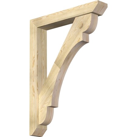 Ekena Millwork Olympic Slat Rough Sawn Bracket w/ Offset Brace, Douglas Fir, 6"W x 36"D x 48"H BKT0604X36X48OLY06RDF